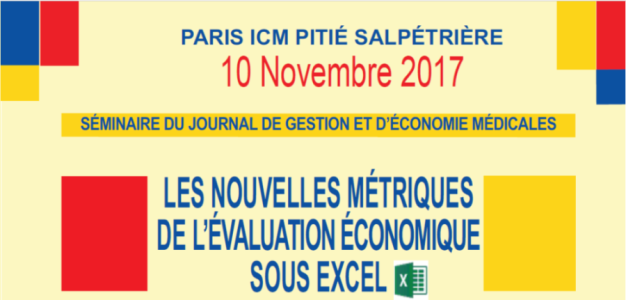 Séminaire JGEM : Les nouvelles métriques de l’évaluation économique sous Excel – 10 Novembre 2017