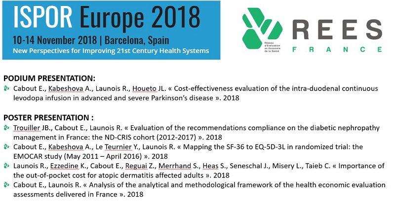 REES France présent à ISPOR Europe 2018
