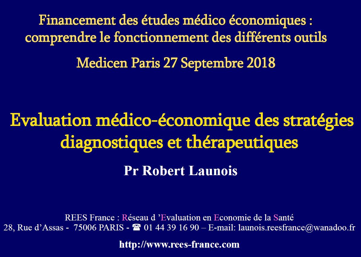 Évaluation médico-économique des stratégies diagnostiques et thérapeutiques