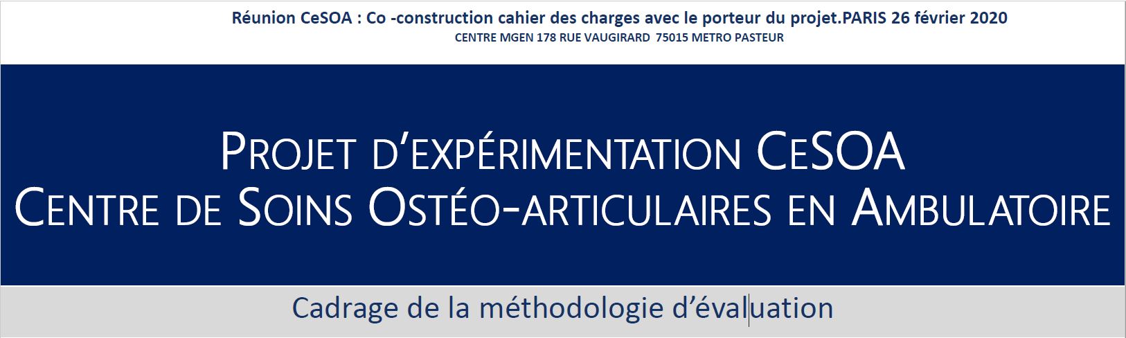 Evaluation de l’article 51 : méthodologie d’évaluation CeSOA